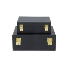 Load image into Gallery viewer, Lusan Set of 2 Square Nesting Decorative Storage Boxes