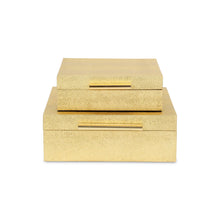 Load image into Gallery viewer, Lusan Set of 2 Square Nesting Decorative Storage Boxes