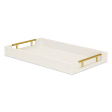 Load image into Gallery viewer, Lusan Modern Faux Leather Decorative Tray, 15.75"