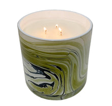 Load image into Gallery viewer, JUMBO Vetiver & Oak 45 oz. Swirl Glass Candle
