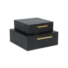 Load image into Gallery viewer, Lusan Set of 2 Square Nesting Decorative Storage Boxes