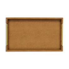 Load image into Gallery viewer, Lusan Modern Faux Leather Decorative Tray, 15.75"