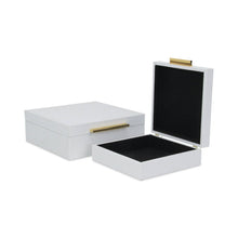 Load image into Gallery viewer, Lusan Set of 2 Square Nesting Decorative Storage Boxes