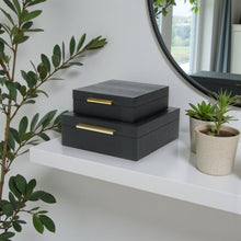 Load image into Gallery viewer, Lusan Set of 2 Square Nesting Decorative Storage Boxes