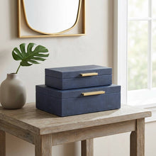 Load image into Gallery viewer, Lusan Set of 2 Square Nesting Decorative Storage Boxes