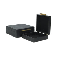 Load image into Gallery viewer, Lusan Set of 2 Square Nesting Decorative Storage Boxes
