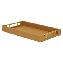 Load image into Gallery viewer, Lusan Modern Faux Leather Decorative Tray, 15.75"
