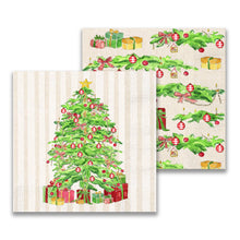 Load image into Gallery viewer, Christmas Tree with Presents Cocktail Napkin
