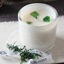 Load image into Gallery viewer, Evergreen &amp; Pine Stone Candle
