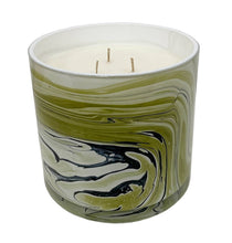 Load image into Gallery viewer, JUMBO Vetiver &amp; Oak 45 oz. Swirl Glass Candle
