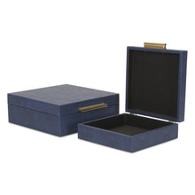 Load image into Gallery viewer, Lusan Set of 2 Square Nesting Decorative Storage Boxes
