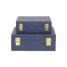 Load image into Gallery viewer, Lusan Set of 2 Square Nesting Decorative Storage Boxes
