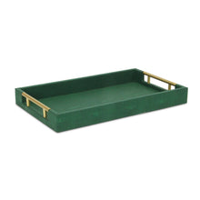 Load image into Gallery viewer, Lusan Modern Faux Leather Decorative Tray, 15.75"
