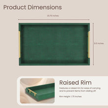 Load image into Gallery viewer, Lusan Modern Faux Leather Decorative Tray, 15.75"
