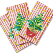 Load image into Gallery viewer, Red Potted Christmas Tree Guest Towel
