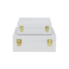 Load image into Gallery viewer, Lusan Set of 2 Square Nesting Decorative Storage Boxes
