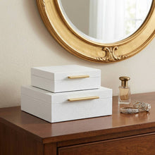 Load image into Gallery viewer, Lusan Set of 2 Square Nesting Decorative Storage Boxes
