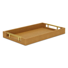 Load image into Gallery viewer, Lusan Modern Faux Leather Decorative Tray, 15.75"
