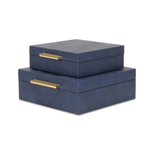 Load image into Gallery viewer, Lusan Set of 2 Square Nesting Decorative Storage Boxes
