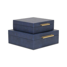 Load image into Gallery viewer, Lusan Set of 2 Square Nesting Decorative Storage Boxes
