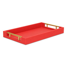 Load image into Gallery viewer, Lusan Modern Faux Leather Decorative Tray, 15.75"
