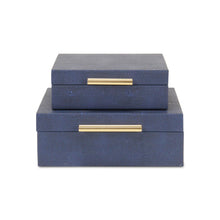 Load image into Gallery viewer, Lusan Set of 2 Square Nesting Decorative Storage Boxes
