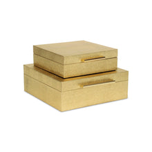 Load image into Gallery viewer, Lusan Set of 2 Square Nesting Decorative Storage Boxes
