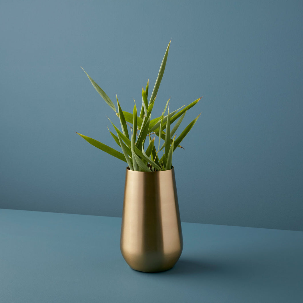Gold Sloped Large Vase