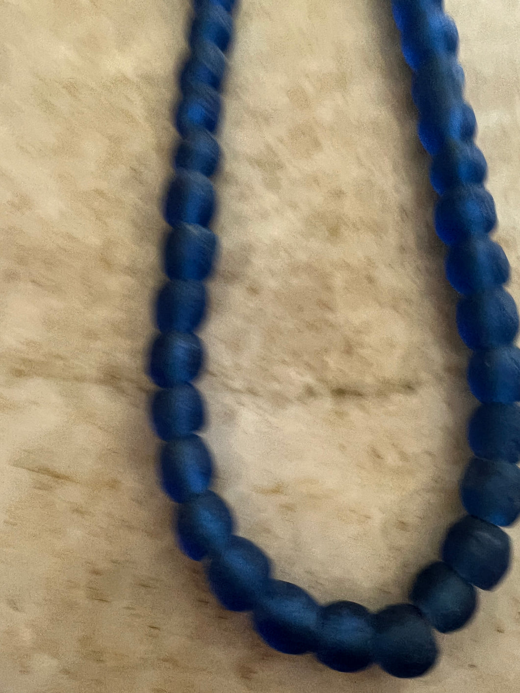 Bright Blue recycled beads